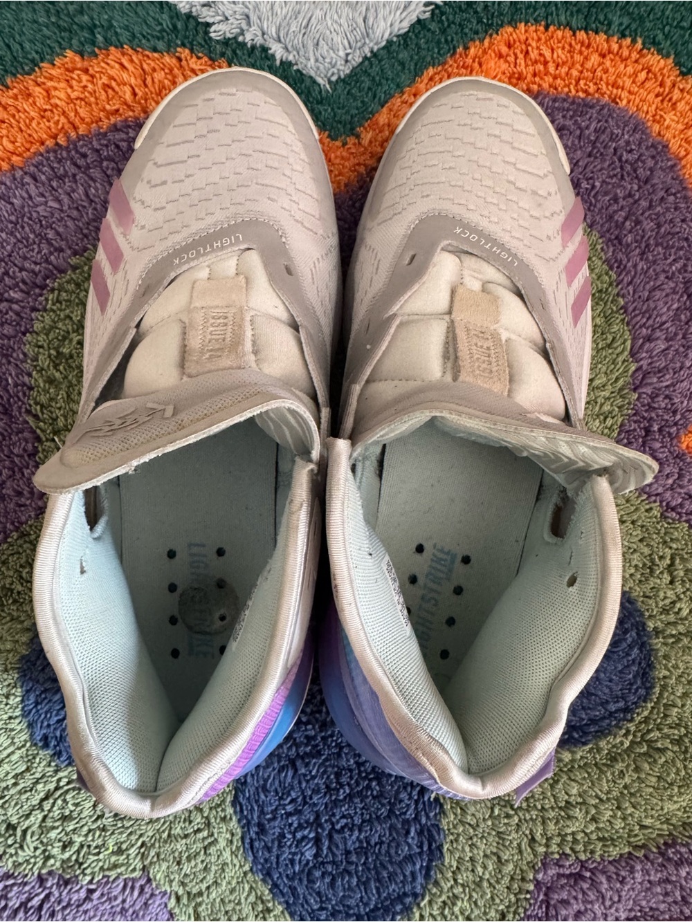 Men’s Adidas D.O.N. Issue #4 Dream It Basketball Shoes in White Size 8.5 - Picture 5 of 8